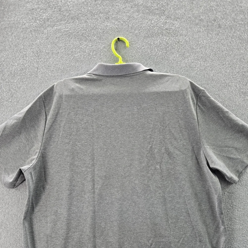 Adidas Men Polo‎ XL Gray PRIMEGREEN Logo Short Sleeve